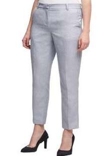 DKNY Gray Flat Front Cropped Ankle Chino Dress Pants Women's Size 6