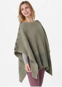 CozyChic Coastline Poncho in Eucalyptus/Agave