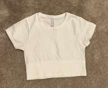 Sidewalk Seamless Cropped T-Shirt White