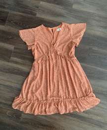 Cheetah Print Peach Mini Dress