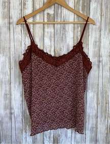 NWT  Maroon Floral Cami Tank