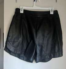 Black Leather Shorts