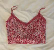 Pink Cheetah Print Top