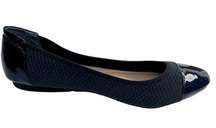 Alfani Navy Step n Flex Tavii Cap Toe Ballet Flats Slip On Womens Size 10 M