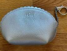 UGG Silver Coin Purse Women's Wallet Keychain Leather‎ EUC