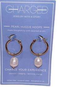 ettika • CHARGED • Removable Pearl Huggies Hoops