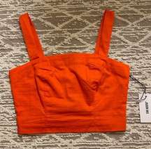 Orange Cropped Tank Top size XS