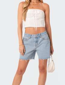 Low Rise Denim Shorts