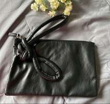 Black bow wristlet,