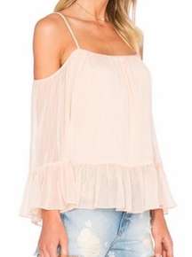 Lovers and Friends Maison Peach Cold Shoulder Top Medium 