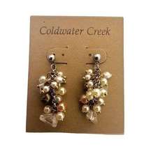 Coldwater Creek pearly cluster earrings