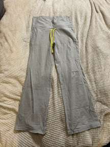 SM Comfort Grey Yellow Band Yoga Pants