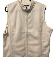 Karen Scott white fleece vest‎ size XXL