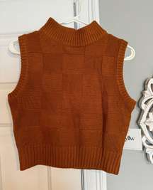 Yellow the Label Burnt Orange Sweater Vest