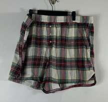 Aerie Plaid Pajama Shorts Size XXL