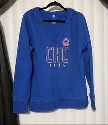 Genuine Merchandise Womans Cubs V-Neck sweatshirt hoodie, front tunnel pockets