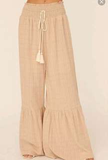 Promesa Wide Leg Drawstring Tan Colored Pants - XS