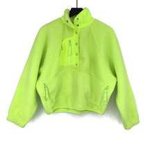 FP MOVEMENT Hit The Slopes Fleece Pullover Jacket Neon Yellow Highlighter XS