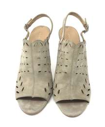 Via Spiga Nellie Cut Out Open Toe Bootie Grey Sz 9