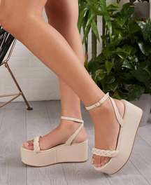 Cream Platform Wedges