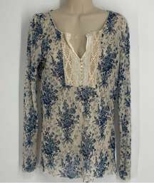 Denim & Supply Ralph Lauren Sheer Mesh Floral Top