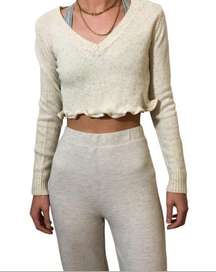 Reworked Cropped Knit Lettuce Hem