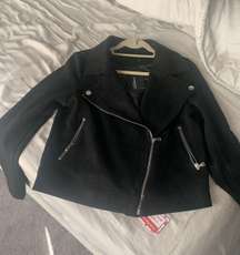 Suede Like Black Jacket