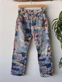 Vintage Japanese Co & Lu Jeans Womens 25 DenimStreetwear Graffiti Y2K