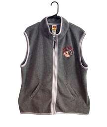 Looney Tunes Tasmanian Devil Taz Gray Soft Zip Up Vest 22/24