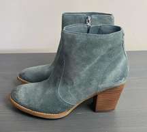 Sam Edelman Mari Short Ankle Boots Grey Iris Suede Size 9.5