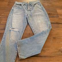 Madewell The Perfect Vintage Crop Jeans size 27 Denim High Rise Button Fly