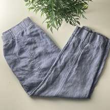 Ellen Tracy linen Capri pants.  Size medium. Cute front pockets.