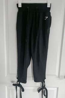 Gymshark black tie ankle ark high waisted jogger