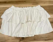 Stoney Clover Target White Linen Blend Ruffle Mini Skirt Women’s XL