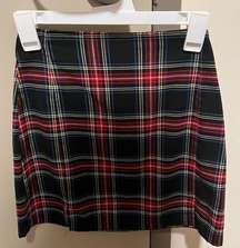 Brandy Melville Form-Fitting Plaid Skirt