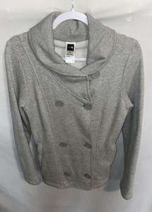 The North Face Sweater Cardigan Women’s Size S Gray Double Breasted Shawl Collar