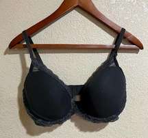 Natori dark charcoal gray lace bra - size 36DD