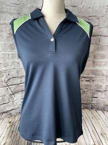 Callaway Navy Blue Polo Shirt Sleeveless Womens Size M