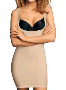 Tan Shapewear Spanx Slip Dress Lingerie Size S🖤