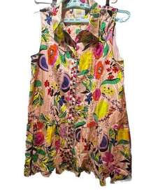 Emily McCarthy Daisy Dress, Floral Citrus size large