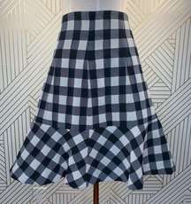 Tracy Reese New York Gingham Flare Skirt