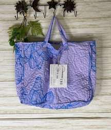 NWT North End Lavender Blue Quilted Tote Bag