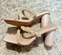 Brand New Pink Pearl Beaded Heels