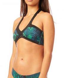 New! Roberto Cavalli Halter Bikini Top