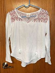 White Patterned Blouse