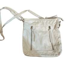 Bueno Crossbody Bag Purse with Adjustable Strap with double zipper cream y2k