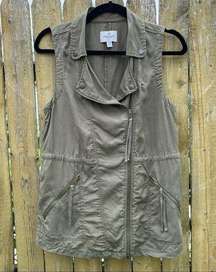 American Eagle Olive Green Utility Vest Sz XS