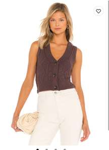 Brown Cable Vest