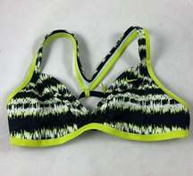 SM Nike green print tie up dance sports bra