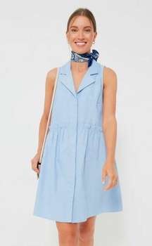 Tuckernuck Oxford Blue Sleeveless Royal Shirt Dress